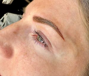 Eyebrow Tattoo result by Berkley Beauty Esthetics in Brownsburg, IN