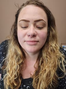 Eyebrow Tattoo result by Berry Blue Tattoo in Fayetteville, NC