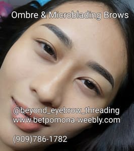 Eyebrow Tattoo result by Beyond Eyebrow Threading in Pomona, CA