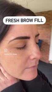 Eyebrow Tattoo result by BeYOUtiful Brows Microblading, PMU Eyeliner, LIP Blushing, Lash tint & curl by Hope in New Castle, PA