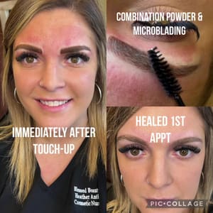 Eyebrow Tattoo result by BeYOUtiful Brows Microblading, PMU Eyeliner, LIP Blushing, Lash tint & curl by Hope in New Castle, PA