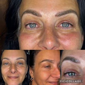 Eyebrow Tattoo result by BeYOUtiful Brows Microblading, PMU Eyeliner, LIP Blushing, Lash tint & curl by Hope in New Castle, PA