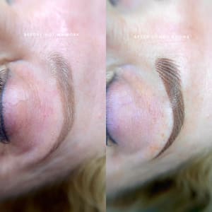 Eyebrow Tattoo result by Beyoutiful Permanent Makeup in Tea, SD