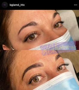 Eyebrow Tattoo result by BGlam'd in Cypress, TX