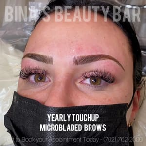Eyebrow Tattoo result by Bina's Beauty Bar in Las Vegas, NV