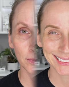 Eyebrow Tattoo result by Bisou Dep Beauty Spa and Academy in Spring, TX