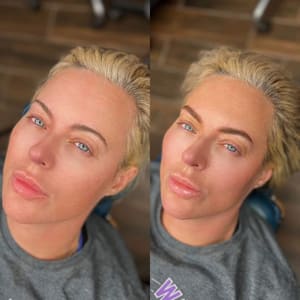 Eyebrow Tattoo result by Black Veil Artistry in Nederland, TX