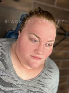 Eyebrow Tattoo result by Black Veil Artistry in Nederland, TX