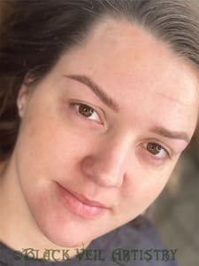 Eyebrow Tattoo result by Black Veil Artistry in Nederland, TX