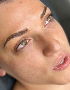 Eyebrow Tattoo result by Blade and Shade By Kim Mihalap in Virginia Beach, VA