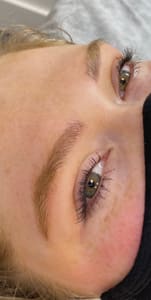 Eyebrow Tattoo result by Blade and Shade By Kim Mihalap in Virginia Beach, VA