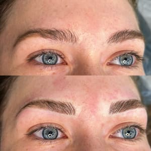 Eyebrow Tattoo result by Bladed Beauty Bar in Bushnell, FL