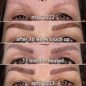 Eyebrow Tattoo result by Bladed by Janine in Sacramento, CA