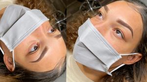 Eyebrow Tattoo result by Blissful Glam Cosmetic Studio & Training Academy in Louisville, KY