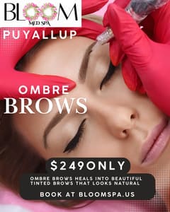 Eyebrow Tattoo result by Bloom Med Spa in Puyallup, WA