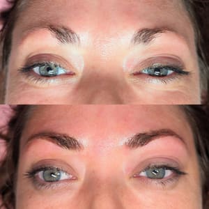 Eyebrow Tattoo result by Blue Moon Beauty & Brow Bar @ The Golden Hour in Berkley, MI