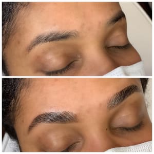 Eyebrow Tattoo result by Blush Beauty Studio in Kingwood, TX