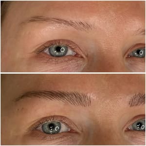 Eyebrow Tattoo result by Blush Lounge Aesthetics in Boca Raton, FL
