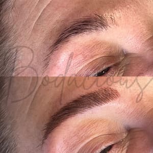 Eyebrow Tattoo result by Bodacious Beauty Bar in Great Falls, MT