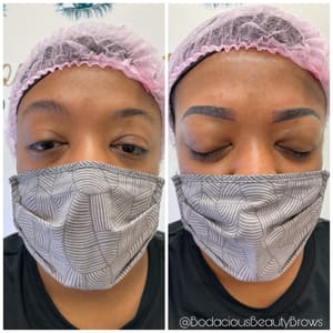 Eyebrow Tattoo result by Bodacious Beauty Brow Design in Rocky Mount, NC
