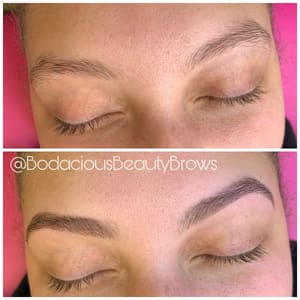 Eyebrow Tattoo result by Bodacious Beauty Brow Design in Rocky Mount, NC