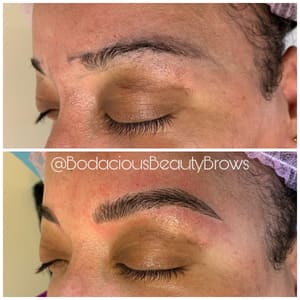 Eyebrow Tattoo result by Bodacious Beauty Brow Design in Rocky Mount, NC