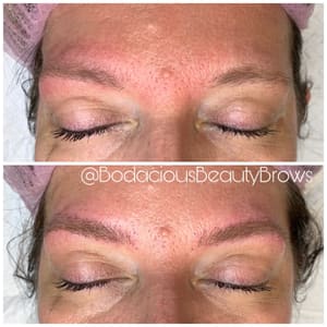 Eyebrow Tattoo result by Bodacious Beauty Brow Design in Rocky Mount, NC