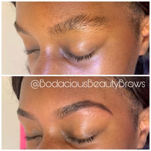 Eyebrow Tattoo result by Bodacious Beauty Brow Design in Rocky Mount, NC