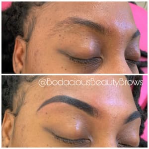 Eyebrow Tattoo result by Bodacious Beauty Brow Design in Rocky Mount, NC
