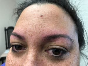 Eyebrow Tattoo result by Bombshell Beauty Studio in Tyler, TX