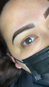 Eyebrow Tattoo result by Bombshell Brows By Danielle in San Bernardino, CA