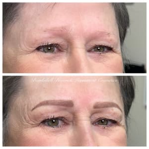 Eyebrow Tattoo result by Bombshell Brows & Permanent Cosmetics-Microblading in Oklahoma City, OK
