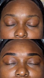 Eyebrow Tattoo result by Boujee Brow Spa in Lauderdale Lakes, FL