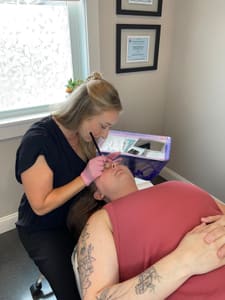 Eyebrow Tattoo result by Bronwyn's Wellness Studio Permanent Makeup Micropigmentation Specialist in Oakland, ME