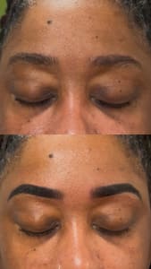 Eyebrow Tattoo result by Brooke’s Beauty Bar in White Oak, PA