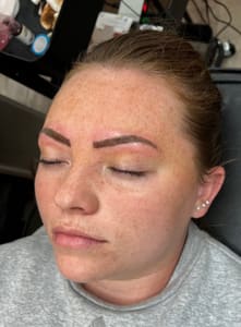 Eyebrow Tattoo result by Brookes.BeautyStudio in West Haven, UT