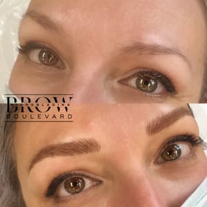 Eyebrow Tattoo result by Brow Boulevard Microblading & Beauty in Vadnais Heights, MN