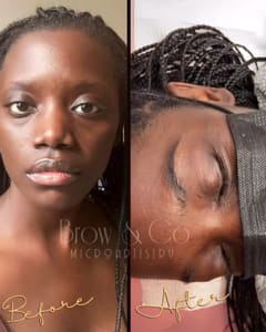 Eyebrow Tattoo result by Brow & Co MicroArtistry in Los Angeles, CA