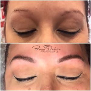 Eyebrow Tattoo result by Brow Design Beauty Genesis - Aesthetics, Nano Brows and PMU Studio in New York, NY