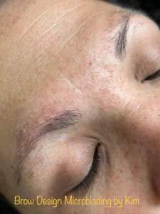 Eyebrow Tattoo result by Brow Design Microblading by Kim in Thibodaux, LA