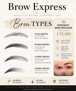 Eyebrow Tattoo result by Brow Express in Lincoln, NE