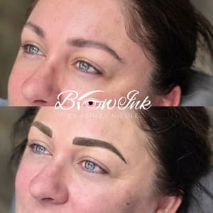 Eyebrow Tattoo result by BROW ink at The Cove Salon + Spa in Greenville, TX