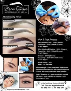 Eyebrow Tattoo result by Brow Twins Microblading by K&S in Kinston, NC
