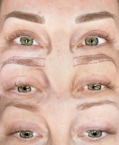 Eyebrow Tattoo result by Browboss Brow & Beauty - Microblading San Diego - Nano Brows - Lash Lift - Brow Lamination - Shaping in La Jolla, CA