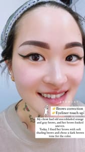 Eyebrow Tattoo result by BrowDay in Arcadia, CA