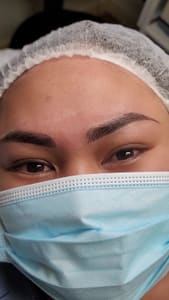 Eyebrow Tattoo result by Browdazzle Esthetics and Microblading in Tomball, TX