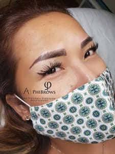 Eyebrow Tattoo result by Browdazzle Esthetics and Microblading in Tomball, TX