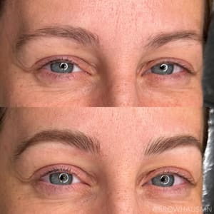 Eyebrow Tattoo result by BrowHaus Cosmetic Tattoo in Richfield, MN