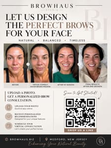 Eyebrow Tattoo result by Browhaus Studio by Andrea Cerini Microblading And Permanent Makeup in Medford, NJ