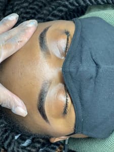 Eyebrow Tattoo result by Brown Bella Beauty - Ombre Brows, Hydrafacial, Threading, Wax, Tint and Advance Skincare Treatments in Columbia, MD